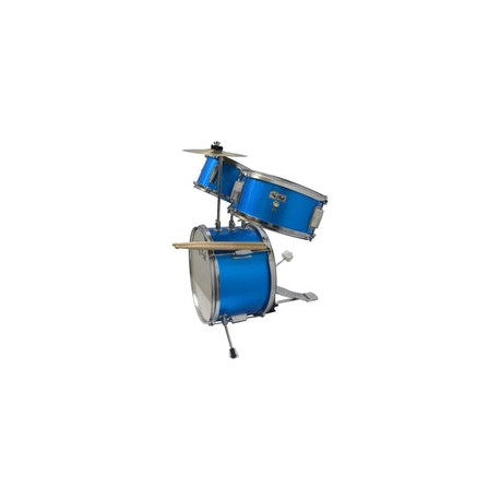 Bateria Infantil New Beat Azul Metalico Nbj-15