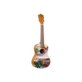 Ukulele Concierto Bamboo Bu-23 California Ukelele Con Funda