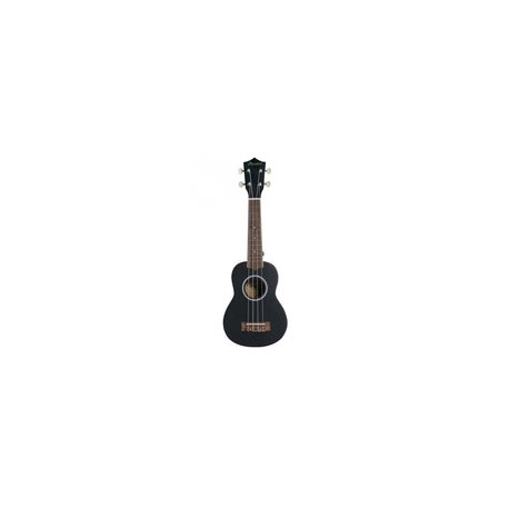 Ukulele Soprano Negro Ukelele Bamboo Bu-21ln-bk Uculele Estudio Con Funda
