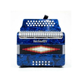 Acordeon Botones Farinelli Azul 3012 Sol Parrilla Metal 3012ap