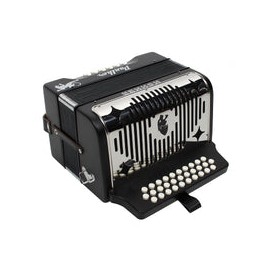 Acordeon Hohner De Botones Panther Ii Sol-Do-Fa Negro A4800