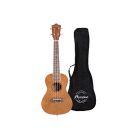 Ukulele Concierto Bamboo Estudio Marron Con Funda Bu-23-org