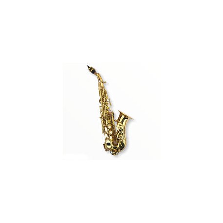 Saxofón Blessing 6434l Soprano Sib Laqueado Curvo Con Estuche