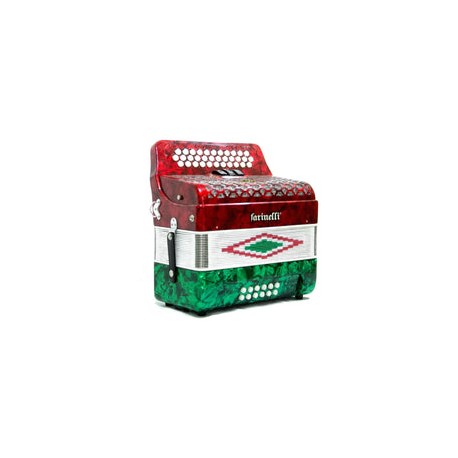 Acordeon Farinelli 34 Botones 12 Bajos 3 Registros Bandera Sol 3412b