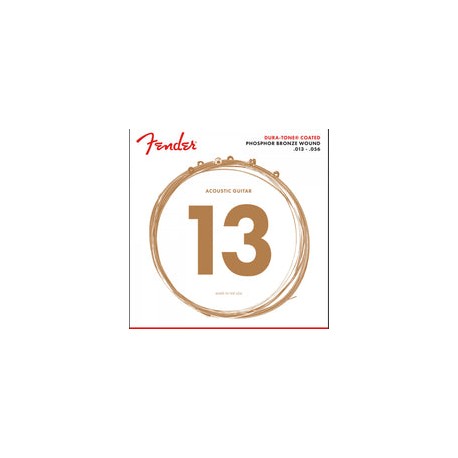 Encordadura fender 860m duratone coated phosphor bronze 13-56