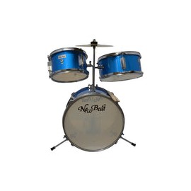Bateria Infantil New Beat Azul Metalico Nbj-15