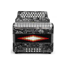 Acordeon Botones Farinelli Gris 3012 Fa Parrilla Metal 3012fagp