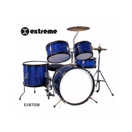 Bateria Extreme Junior Azul 5 Piezas Aro Negro Exbt026