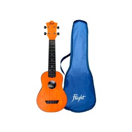 Ukulele Flight Naranja Soprano Con Funda Y Afinador tus 35 pack nar