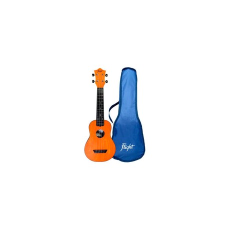 Ukulele Flight Naranja Soprano Con Funda Y Afinador tus 35 pack nar
