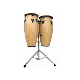Congas Lp Aspire 11" y 12" Madera Natural Con Atril Lpa647-Aw
