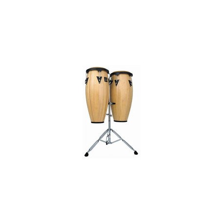 Congas Lp Aspire 11" y 12" Madera Natural Con Atril Lpa647-Aw