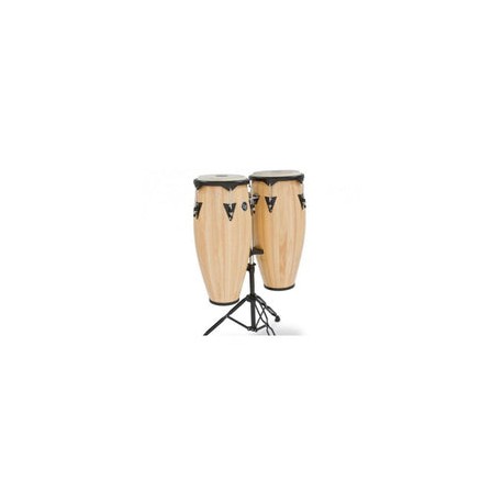 Congas Lp City 11"/12" Madera Natural  Con Atril Lp647ny-Aw