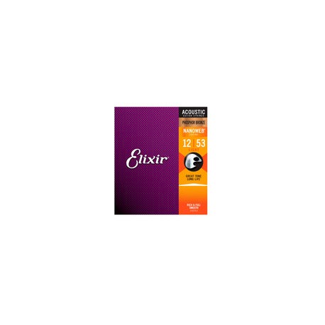Encordadura Elixir P/Guitarra Electroacutica, .012-.053, 16052