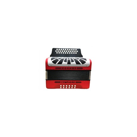 Acordeon Hohner Botones "Compadre" Sol-Do-Fa, Rojo C/Funda, A4824s Mina