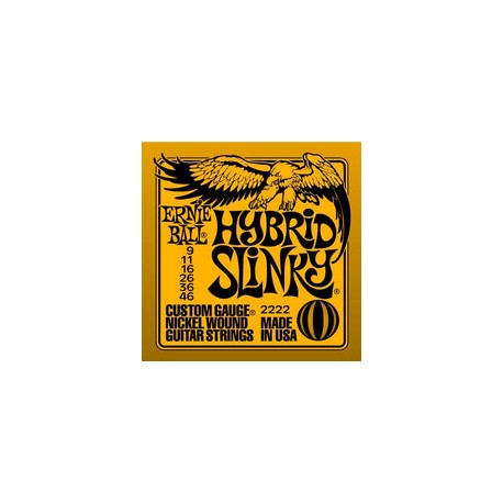 Encordadura Ernieball P/Guit. Elect. Hybridslinky Nar, 2222