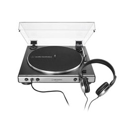 Tornamesa Audiotechnica Con audifonos Gunmetal negro At-lp60xhp gm