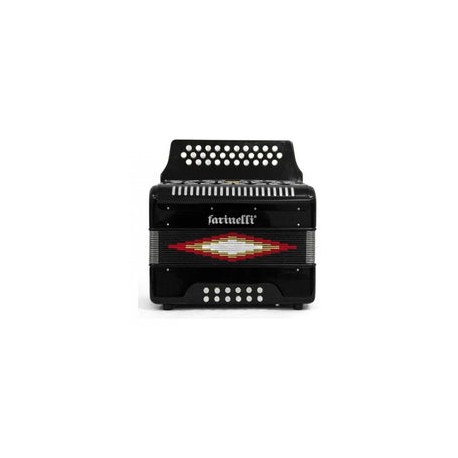 Acordeon Farinelli Premium Botones Bea Negro 3012sin