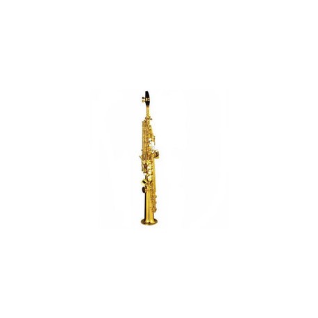 Sax Soprano Silvertone Recto Doble Tono Laqueado, Slsx008