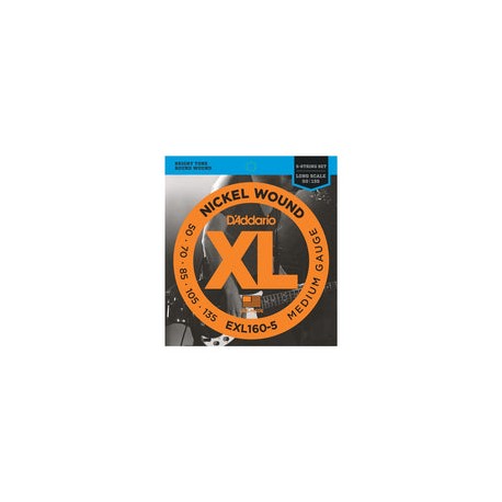 Juego De Cuerdas D Addario Bajo Eléctrico 5 Cuerdas, Exl-160-5