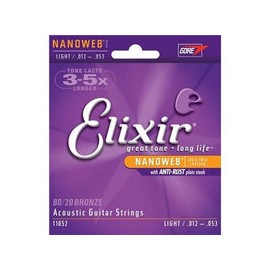 Juego De Cuerdas Elixir Para Guitarra Electroacustica Calibre 012-.053 11052