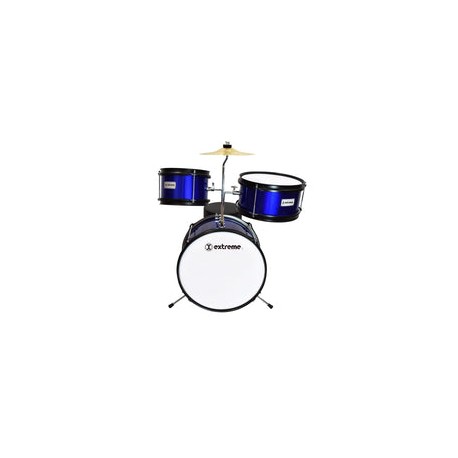 Bateria Extreme Kinder Azul Metalico 3 Pzas. Exbt069
