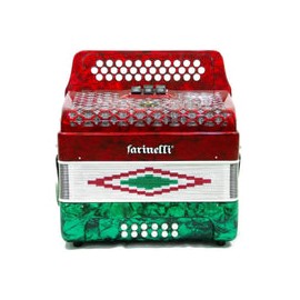 Acordeon Farinelli 34 Botones 12 Bajos 3 Registros Bandera Sol 3412b