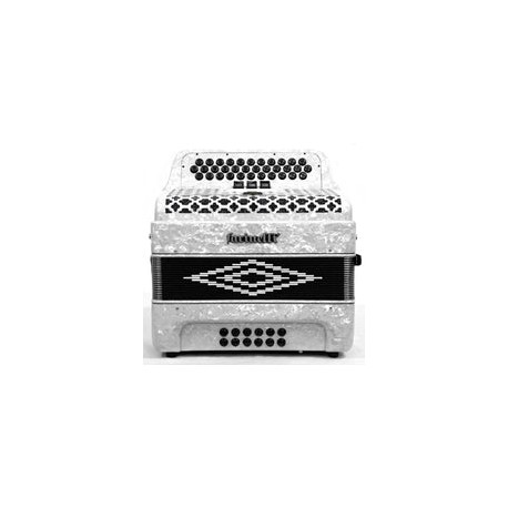 Acordeon Farinelli 34 Botones 3 Regs Sol Blanco 3412w