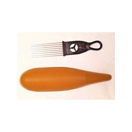 Guiro Extreme De Plastico Cafe C/Raspador, Exgr002