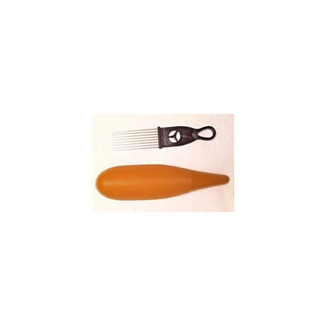 Guiro Extreme De Plastico Cafe C/Raspador, Exgr002