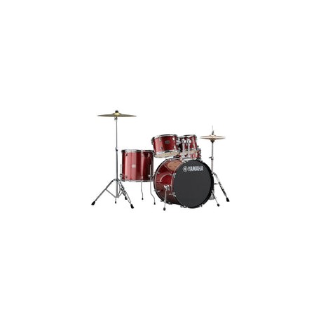 Bateria Musical Yamaha Rydeen Burgundy Glitter C/Plat. Rdp2f5bggcymst
