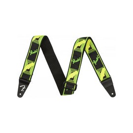 Correa Fender Para Guitarra Neon Monogramed Strap Green Yellow Tahali 0990681307