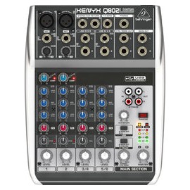 Mezcladora Behringer 8 Canales 2 Xlr, Q802usb