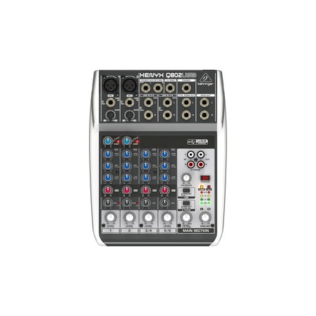 Mezcladora Behringer 8 Canales 2 Xlr, Q802usb
