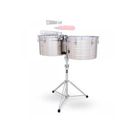 Timbales Lp Tito Puente 15"/16" Croma C/Atril, Sop. P/Cencerro, Lp258s