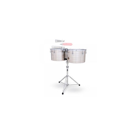 Timbales Lp Tito Puente 15"/16" Croma C/Atril, Sop. P/Cencerro, Lp258s
