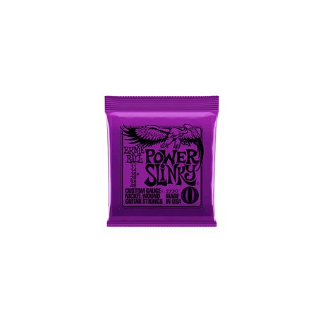 Encordadura Ernie Ball Power Slinky 2220 Para Guitarra Eléctrica Nickel Wound .011-.048