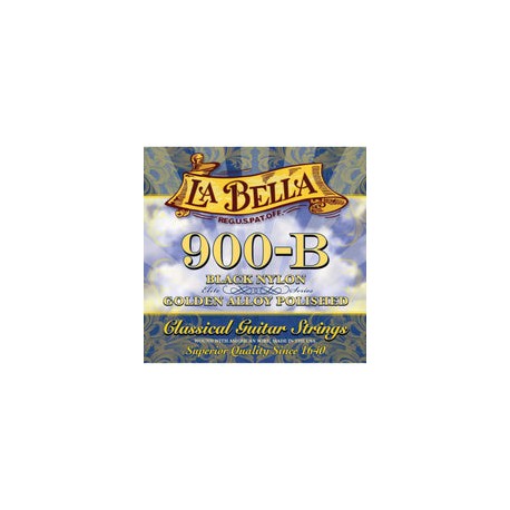 Encordadura La Bella Para Guitarra Golden Nylon Negro, 900b