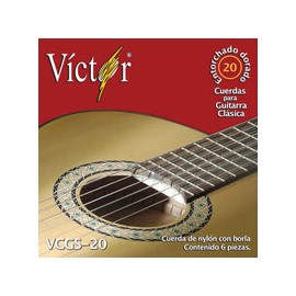 Encordadura Victor Para Guitarra Nylon Negro Con Borla, 20