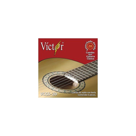 Encordadura Victor Para Guitarra Nylon Negro Con Borla, 20