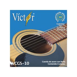 Encordadura Victor Para Guitarra Acero Con Borla, 10