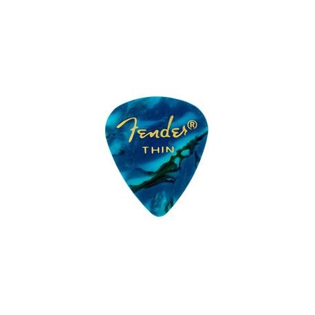 Pua Fender Pick Pack Ocean Turq Thin (12 Pzas), 0980351708