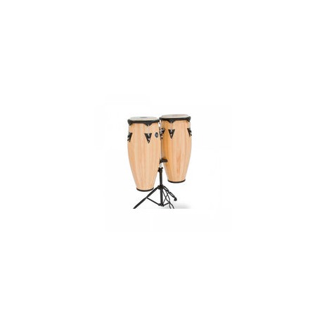 Congas Lp City 11"/12" Madera Natural  Con Atril Lp647ny-Aw