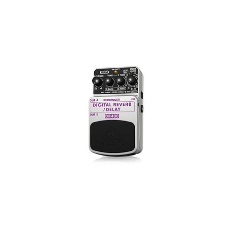 Pedal Behringer DR400 Digital Reverb Delay Para Guitarra y Bajo Eléctrico