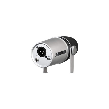 Shure Mv7-S Microfono Dinamico Digital Para Podcast Plateado