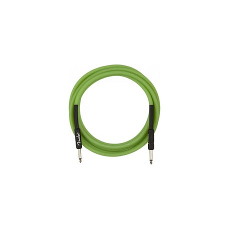 Cable Fender Profesional Glow In Dark Cbl Para Guitarra Green 3 Metros 0990810119