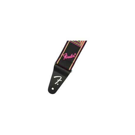 Correa Fender Para Guitarra Neon Monogram Strap Tahali Yellow Pink 0990681304