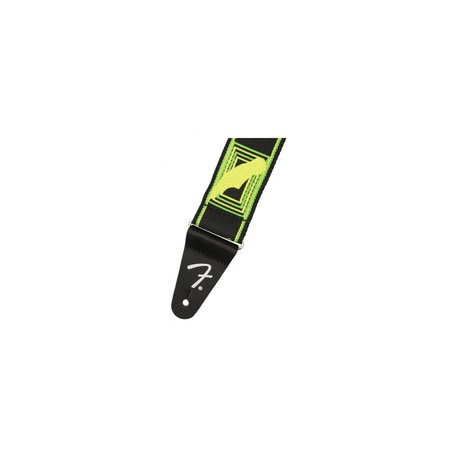 Correa Fender Para Guitarra Neon Monogramed Strap Green Yellow Tahali 0990681307