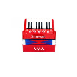 Acordeon Infantil Farinelli 8 Bajos 17 Teclas Rojo, Acjrfron