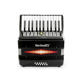 Acordeon Farinelli 25 Teclas 12 Bajos Negro, 1302n